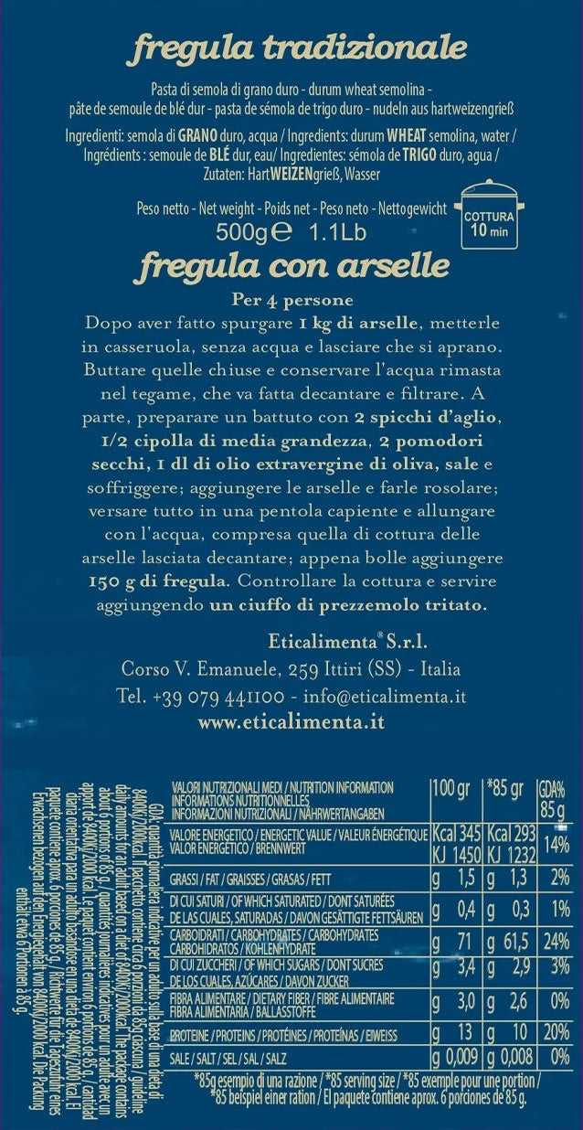 FREGULA SARDA 500GR